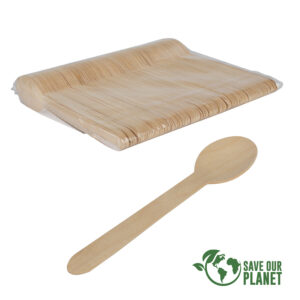 Bolsa con 100 cucharas de madera de abedul