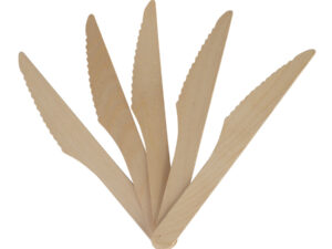 Bolsa con 100 cuchillos de madera de abedul