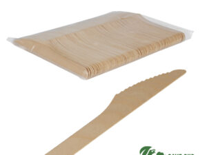 Bolsa con 100 cuchillos de madera de abedul