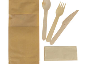 Set de cubiertos sustentable bolsa zip