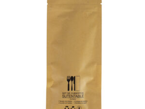 Set de cubiertos sustentable bolsa zip
