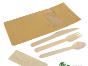 Set de cubiertos sustentable bolsa zip