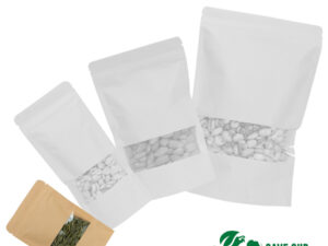 Bolsa doypack 80ml de papel kraft, para alimentos
