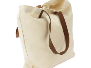 Bolsa de compras 10oz canvas asas cuero - vista 6