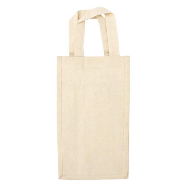 Bolsa 2 botellas de vino 100% algodón canvas