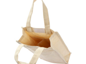 Bolsa 2 botellas de vino 100% algodón canvas