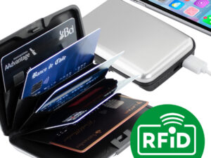 Porta-tarjetas anti-clonación power bank