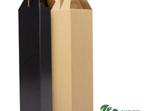 Caja autoarmable con asas, para 1 botella de vino Caja autoarmable con asas, para 1 botella de vino