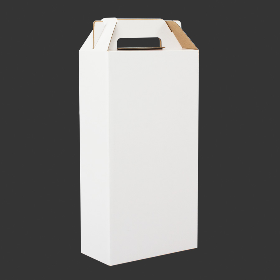 Caja autoarmable con asas, para 2 botellas de vino Caja autoarmable con asas, para 2 botellas de vino - Imagen 4