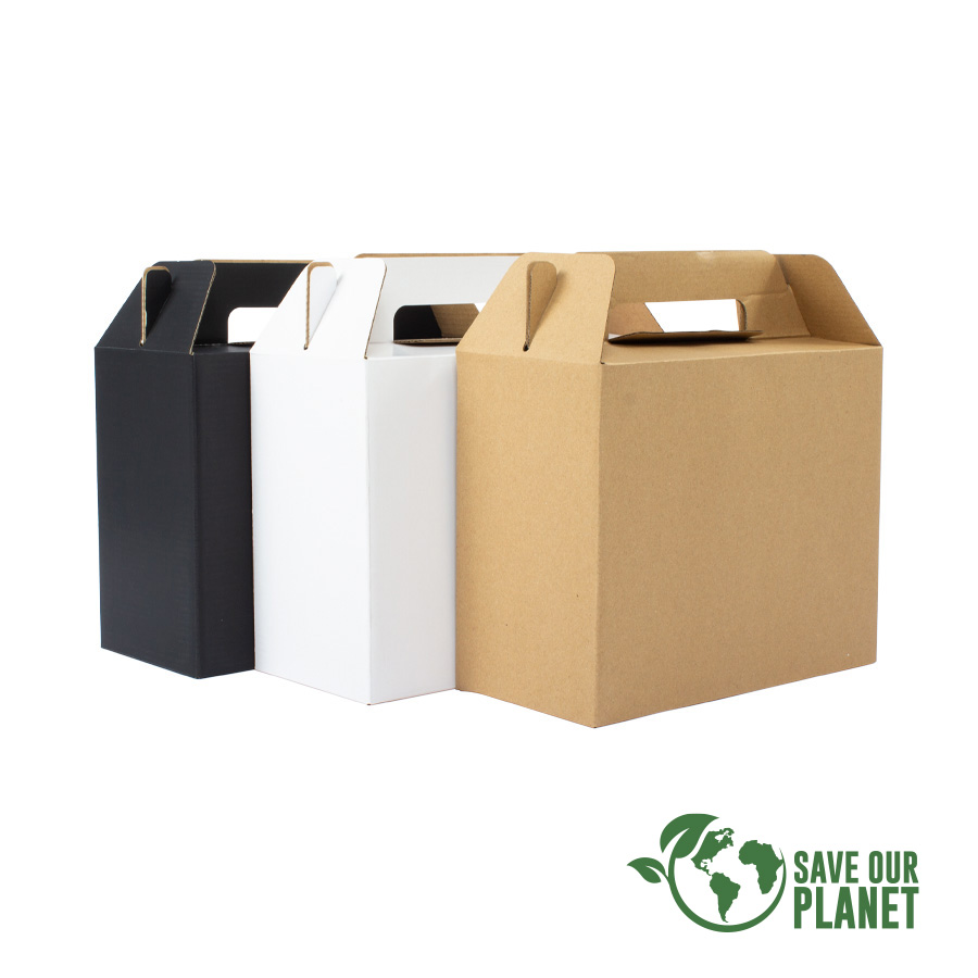 Caja autoarmable con asas, 25x20x12 cm Caja autoarmable con asas, 25x20x12 cm - Imagen 8