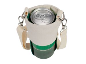 Porta-Lata O Vaso De Café Colgante, En Tela Canvas