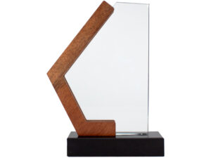 Trofeo Galvano de Madera, Mármol y Cristal "Mercx"