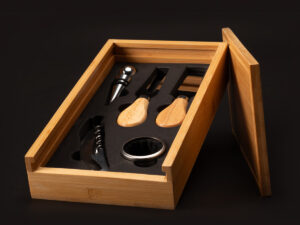 Set Wine & Cheese Futrono De Bamboo