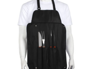 Delantal de bbq con 3 herramientas