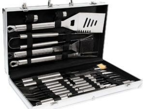 Deluxe bbq set metálico de 24 piezas