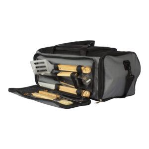 Set parrilla de asados con cooler y herramientas