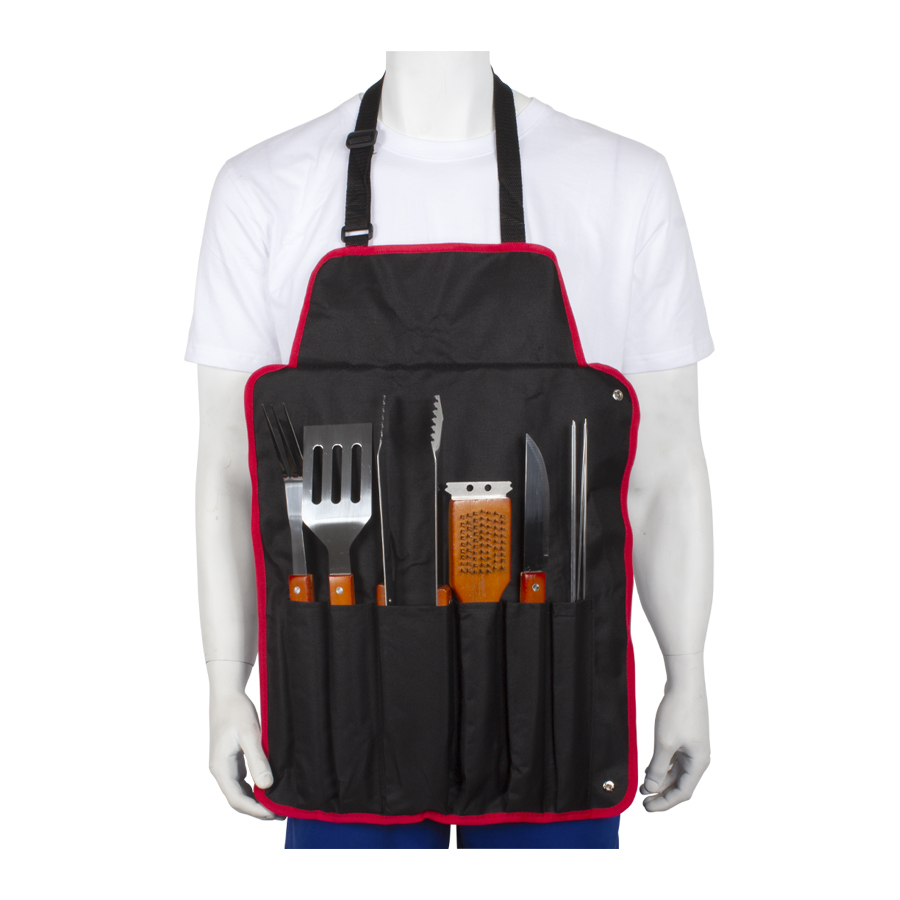 Delantal bbq con 9 herramientas Delantal bbq con 9 herramientas - Imagen 3
