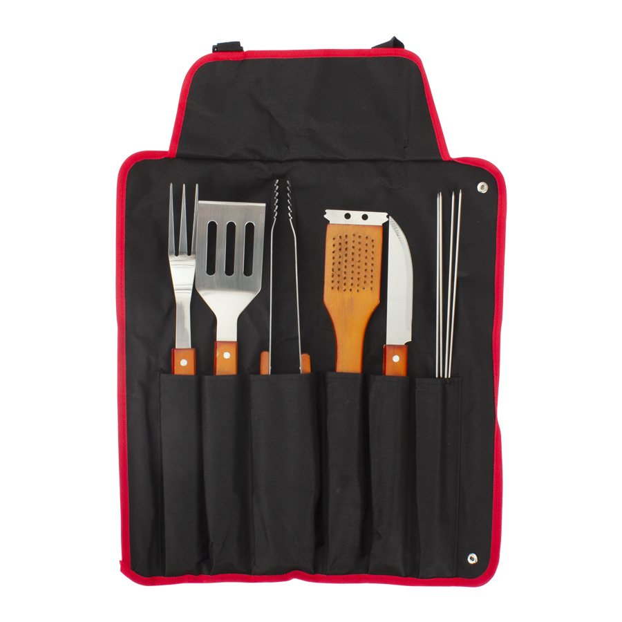 Delantal bbq con 9 herramientas Delantal bbq con 9 herramientas - Imagen 4
