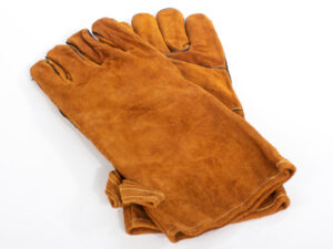 Par de guantes de cuero gamuza