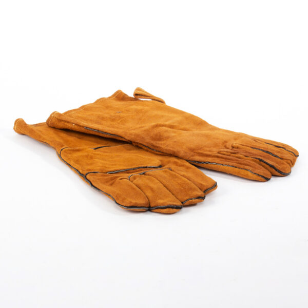 Par de guantes de cuero gamuza