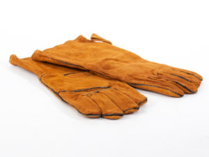 Par de guantes de cuero gamuza