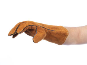 Par de guantes de cuero gamuza