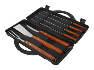 Set bbq en maletín plástico Set bbq en maletín plástico