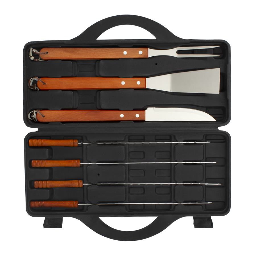 Set bbq en maletín plástico Set bbq en maletín plástico