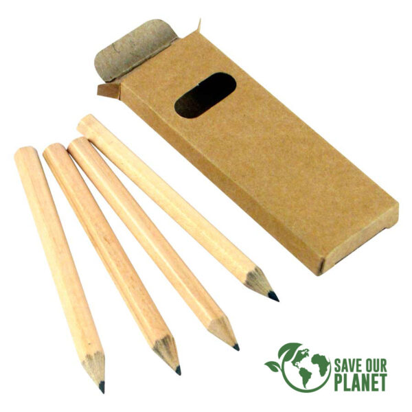 Set de 4 lápices grafito negros