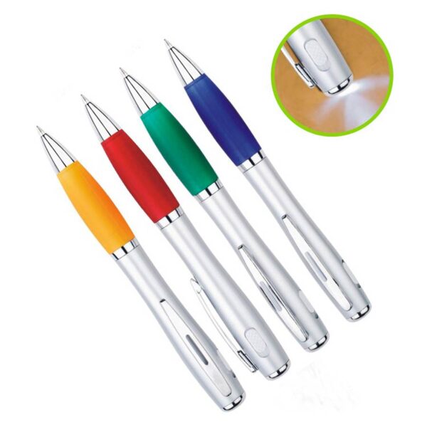 Bolígrafo con linterna LED