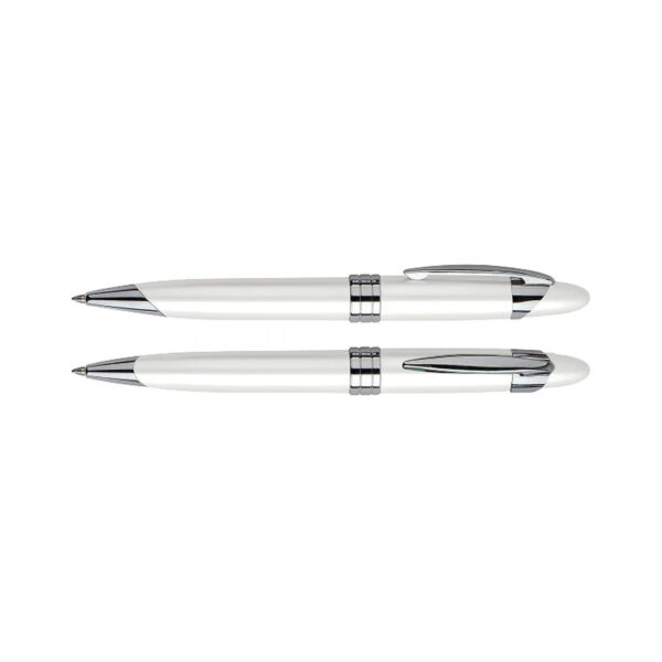 Bol&iacute;grafo met&aacute;lico blanco perla - vista 2