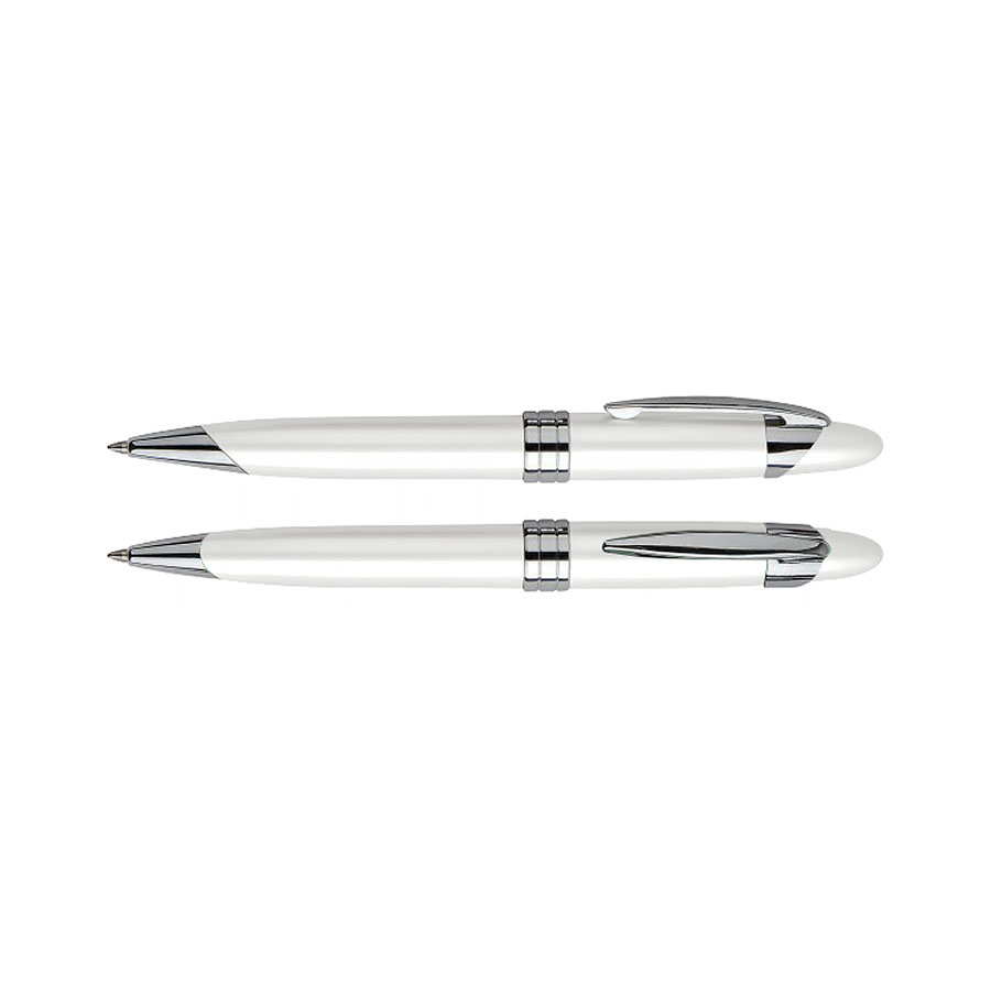 Bolígrafo metálico blanco perla Bolígrafo metálico blanco perla - vista 2