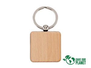 Llavero Cuadrado De Madera