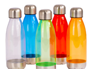 Botella Plástica Tapa Acero Inoxidable