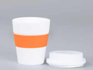 Mug con banda silicona blanco Mug con banda silicona blanco