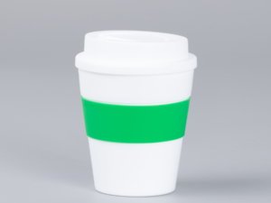 Mug con banda silicona blanco Mug con banda silicona blanco