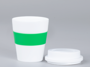 Mug con banda silicona blanco Mug con banda silicona blanco