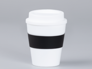 Mug con banda silicona blanco Mug con banda silicona blanco