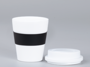 Mug con banda silicona blanco Mug con banda silicona blanco