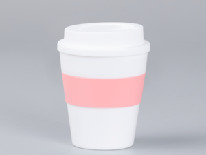 Mug con banda silicona blanco Mug con banda silicona blanco