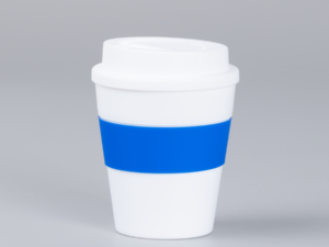 Mug con banda silicona blanco Mug con banda silicona blanco