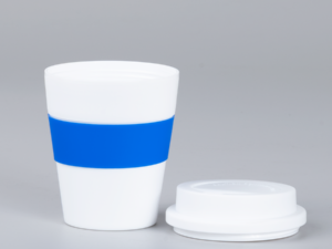 Mug con banda silicona blanco Mug con banda silicona blanco