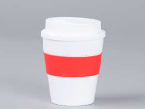 Mug con banda silicona blanco Mug con banda silicona blanco
