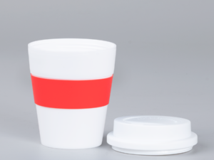 Mug con banda silicona blanco Mug con banda silicona blanco