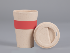 Mug Eco Wheat Straw con banda silicona