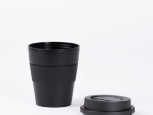 Mug con banda silicona negro Mug con banda silicona negro
