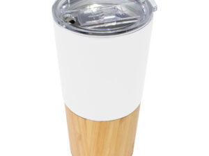 Mug metálico con bamboo Mug metálico con bamboo
