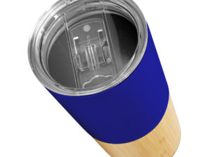 Mug metálico con bamboo Mug metálico con bamboo