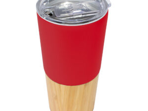 Mug metálico con bamboo Mug metálico con bamboo