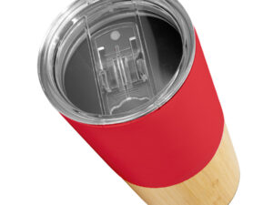 Mug metálico con bamboo Mug metálico con bamboo